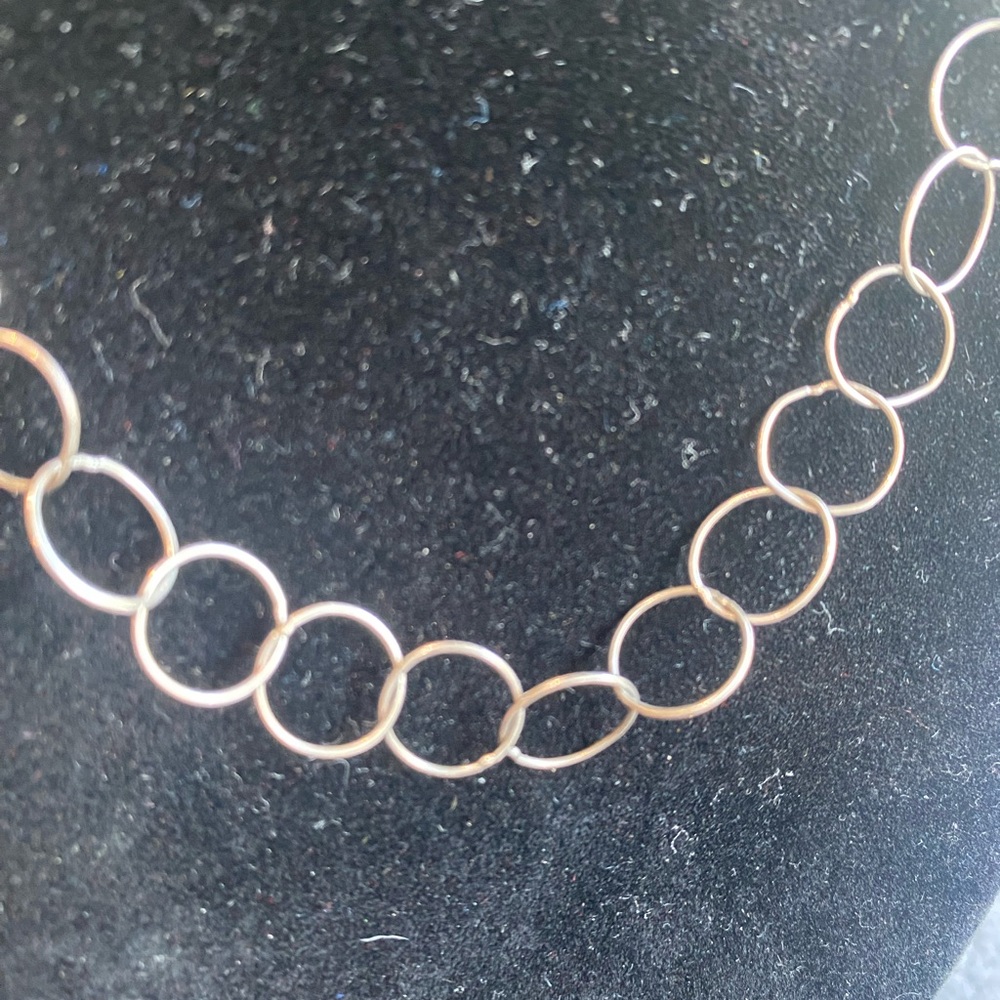 Sterling Silver Interlocking Circles Chain Neckla… - image 2